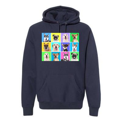 Cute Dogs Portrait Premium Hoodie