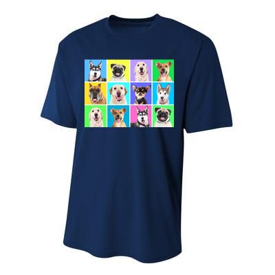 Cute Dogs Portrait Performance Sprint T-Shirt