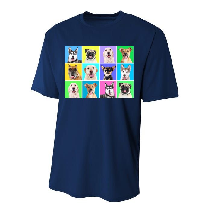 Cute Dogs Portrait Performance Sprint T-Shirt