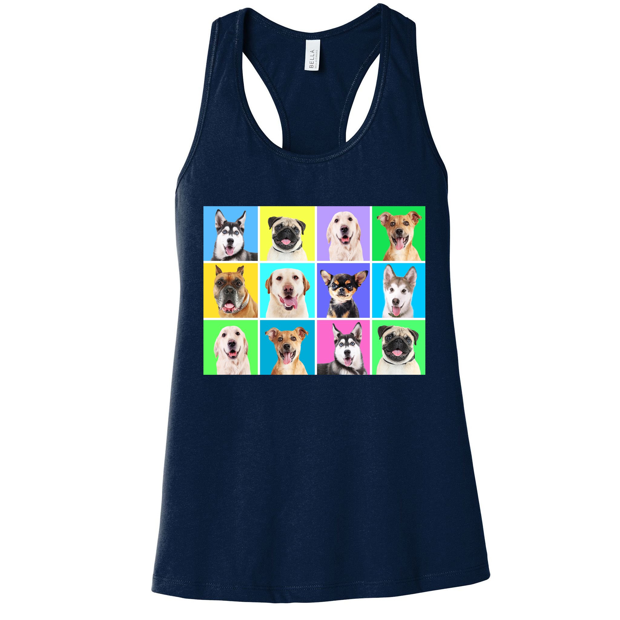 Cute Dogs Portrait Womens Tank Top
