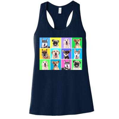 Cute Dogs Portrait Women's Racerback Tank