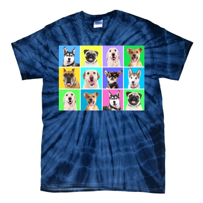 Cute Dogs Portrait Tie-Dye T-Shirt