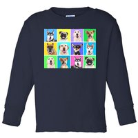 Cute Dogs Portrait Toddler Long Sleeve Shirt