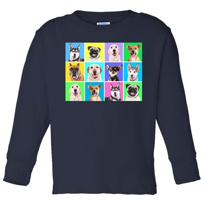 Cute Dogs Portrait Toddler Long Sleeve Shirt