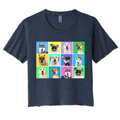 Cute Dogs Portrait Crop Top