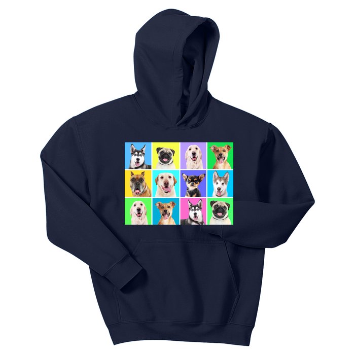 Cute Dogs Portrait Kids Hoodie