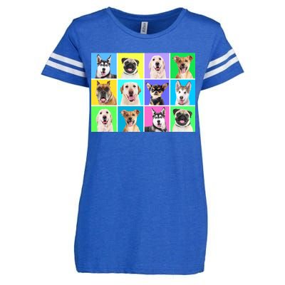 Cute Dogs Portrait Enza Ladies Jersey Football T-Shirt