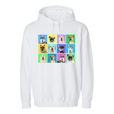 Cute Dogs Portrait Garment-Dyed Fleece Hoodie