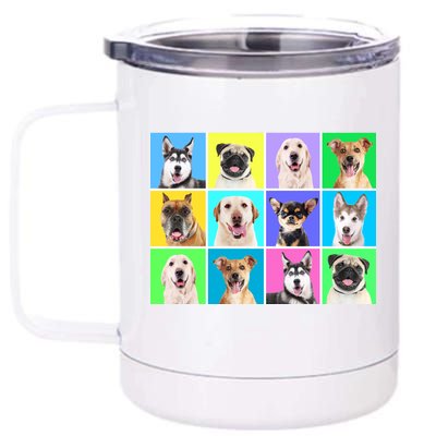 Cute Dogs Portrait 12 oz Stainless Steel Tumbler Cup