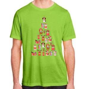 Cute Dogs Puppies Christmas Tree Adult ChromaSoft Performance T-Shirt