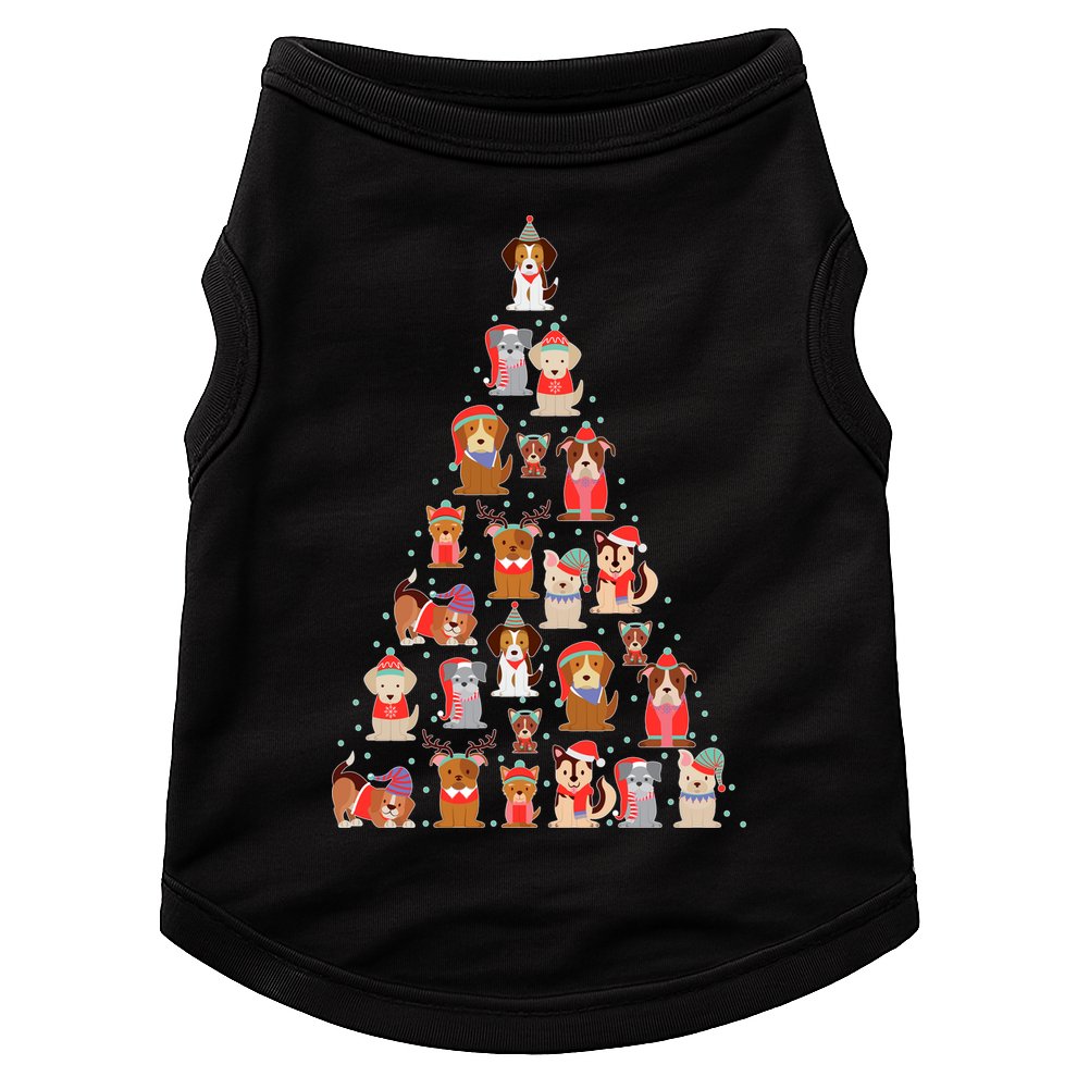 Cute Dogs Puppies Christmas Tree Doggie Tank