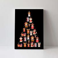 Cute Dogs Puppies Christmas Tree Canvas