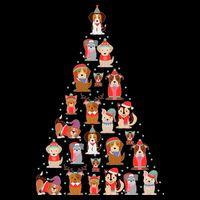 Cute Dogs Puppies Christmas Tree Mug