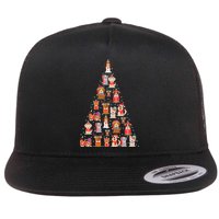 Cute Dogs Puppies Christmas Tree Flatbill Hat
