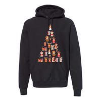 Cute Dogs Puppies Christmas Tree Premium Hoodie