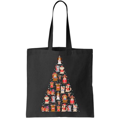 Cute Dogs Puppies Christmas Tree Bag