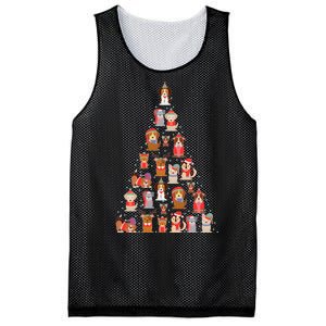 Cute Dogs Puppies Christmas Tree Mesh Reversible Basketball Jersey Tank