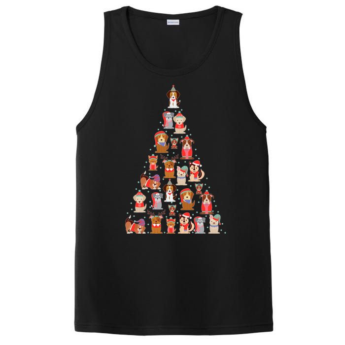 Cute Dogs Puppies Christmas Tree PosiCharge Competitor Tank