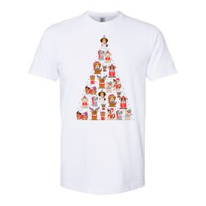 Cute Dogs Puppies Christmas Tree Softstyle CVC T-Shirt