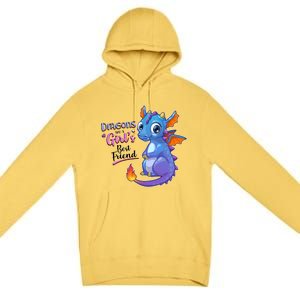 Cute Dragons Are A Girl's Best Friend Premium Pullover Hoodie