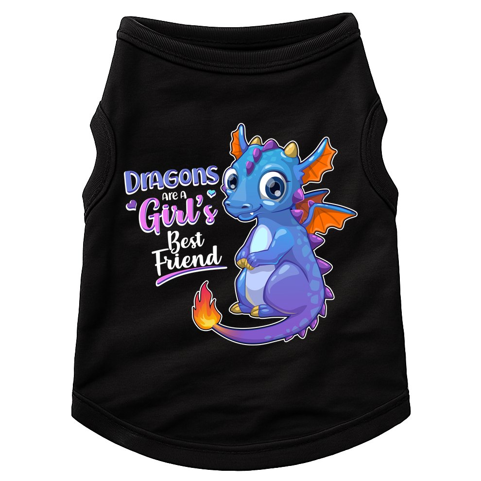 Cute Dragons Are A Girl's Best Friend Doggie Tank