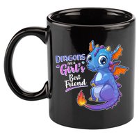 Cute Dragons Are A Girl's Best Friend 11oz C Handle Ceramic Mug