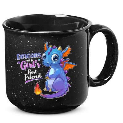 Cute Dragons Are A Girl's Best Friend 15oz Campfire Ceramic Mug