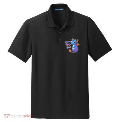 Cute Dragons Are A Girl's Best Friend Dry Zone Grid Polo