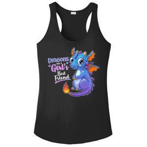 Cute Dragons Are A Girl's Best Friend Ladies PosiCharge Competitor Racerback Tank