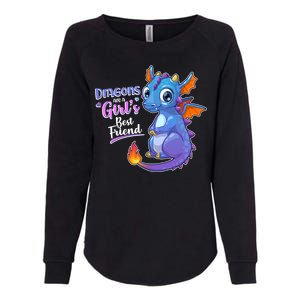 Cute Dragons Are A Girl's Best Friend Womens California Wash Sweatshirt