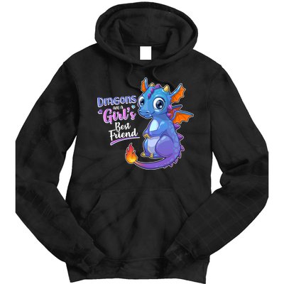 Cute Dragons Are A Girl's Best Friend Tie Dye Hoodie