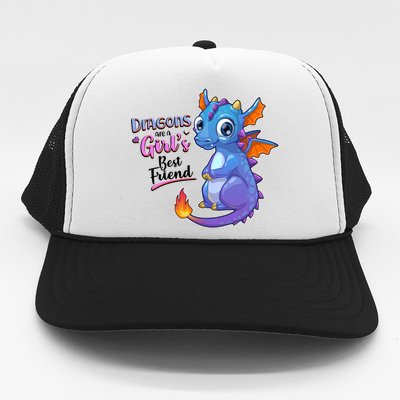 Cute Dragons Are A Girl's Best Friend Trucker Hat