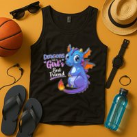 Cute Dragons Are A Girl's Best Friend Tank Top