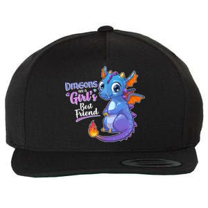 Cute Dragons Are A Girl's Best Friend Wool Snapback Cap