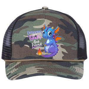 Cute Dragons Are A Girl's Best Friend Retro Rope Trucker Hat Cap