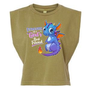 Cute Dragons Are A Girl's Best Friend Garment-Dyed Women's Muscle Tee