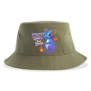 Cute Dragons Are A Girl's Best Friend Sustainable Bucket Hat