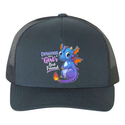 Cute Dragons Are A Girl's Best Friend Yupoong Adult 5-Panel Trucker Hat