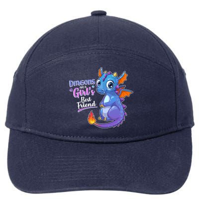 Cute Dragons Are A Girl's Best Friend 7-Panel Snapback Hat