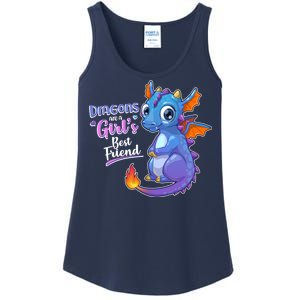 Cute Dragons Are A Girl's Best Friend Ladies Essential Tank