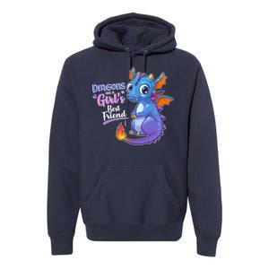 Cute Dragons Are A Girl's Best Friend Premium Hoodie