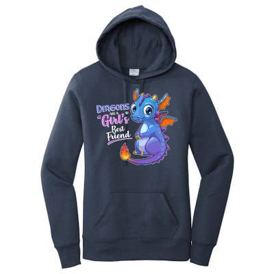 Cute Dragons Are A Girl's Best Friend Women's Pullover Hoodie