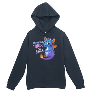 Cute Dragons Are A Girl's Best Friend Urban Pullover Hoodie