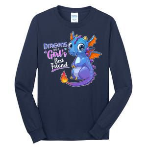 Cute Dragons Are A Girl's Best Friend Tall Long Sleeve T-Shirt