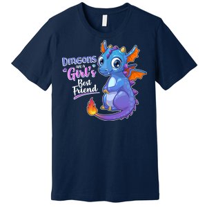 Cute Dragons Are A Girl's Best Friend Premium T-Shirt