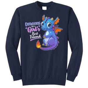 Cute Dragons Are A Girl's Best Friend Tall Sweatshirt