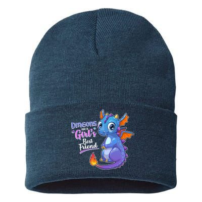 Cute Dragons Are A Girl's Best Friend Sustainable Knit Beanie