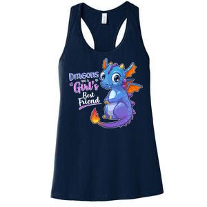 Cute Dragons Are A Girl's Best Friend Women's Racerback Tank