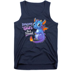 Cute Dragons Are A Girl's Best Friend Tank Top