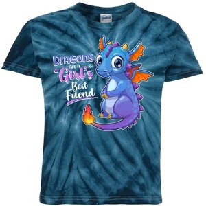 Cute Dragons Are A Girl's Best Friend Kids Tie-Dye T-Shirt